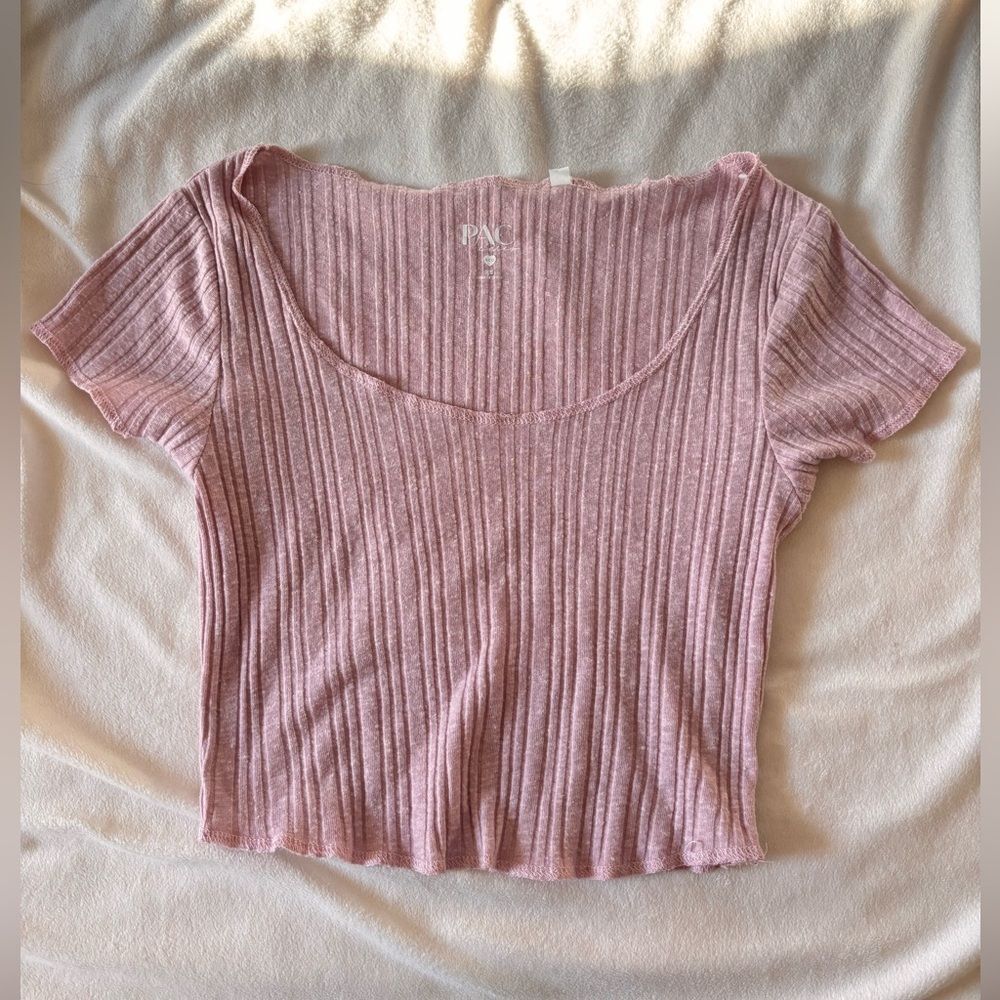 PacSun Mauve Ribbed Crop Top